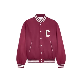 CELINE Teddy Jacket In Nylon Burgundy
