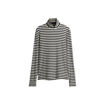H&M T Shirt Women's Black/White Stripes