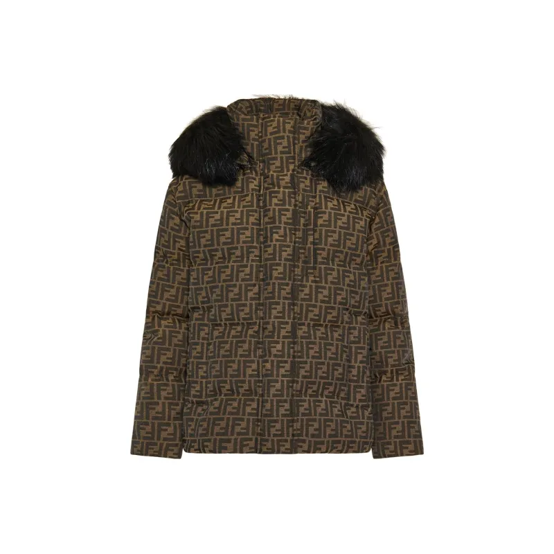 FENDI FW21 Down Jacket Women's Brown-0