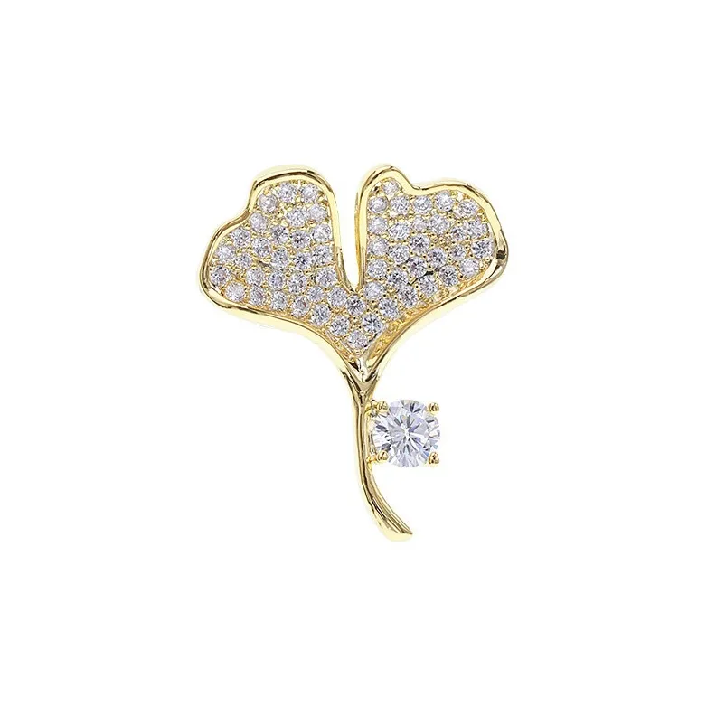 Yamaichi Maru Copper Inlaid With Zircon Brooches Women's-2