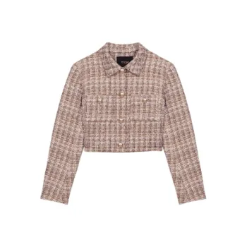 Maje Cropped Tweed Jacket