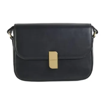 Nat & Nin Leather Shoulder Bag Medium Size Women's Black