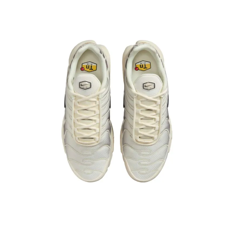 Nike Air Max Plus Anti Slip Wear Resistant Low Top Running Shoes Unisex Beige Black-2