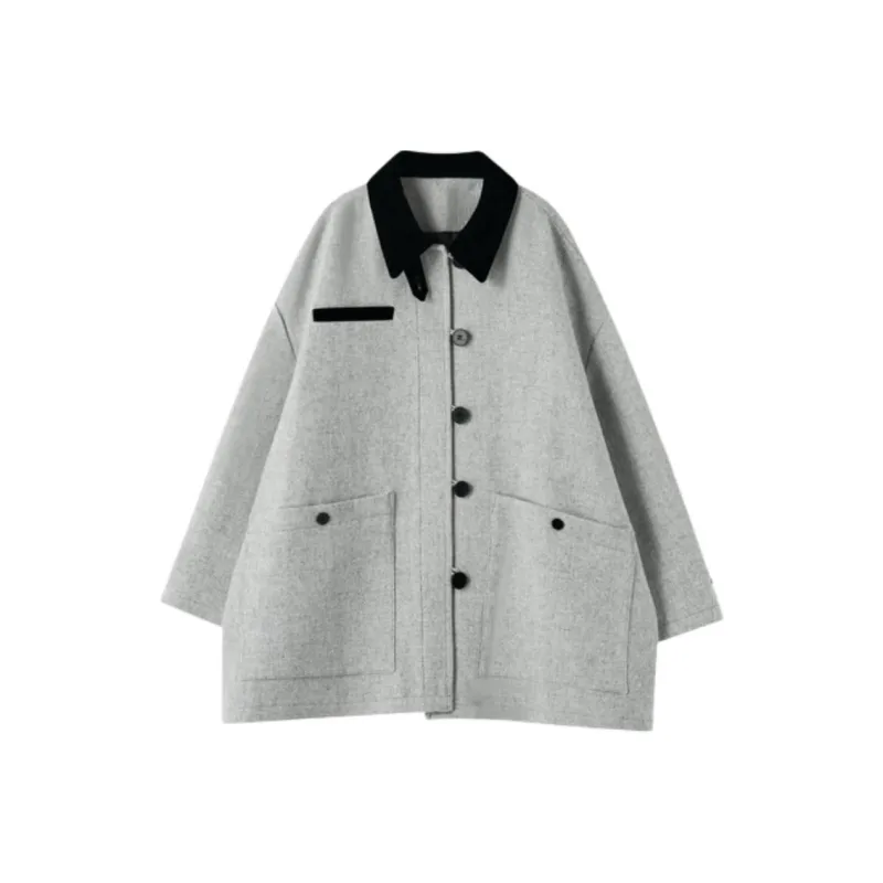 SHUXI Jackets & Coats Women's Aerial Gray-0