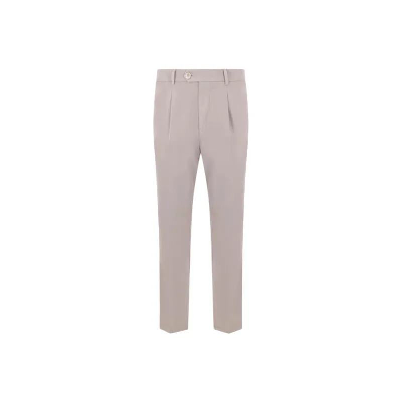Brunello Cucinelli Leisure Fit Pleated Gabardine Trousers-0