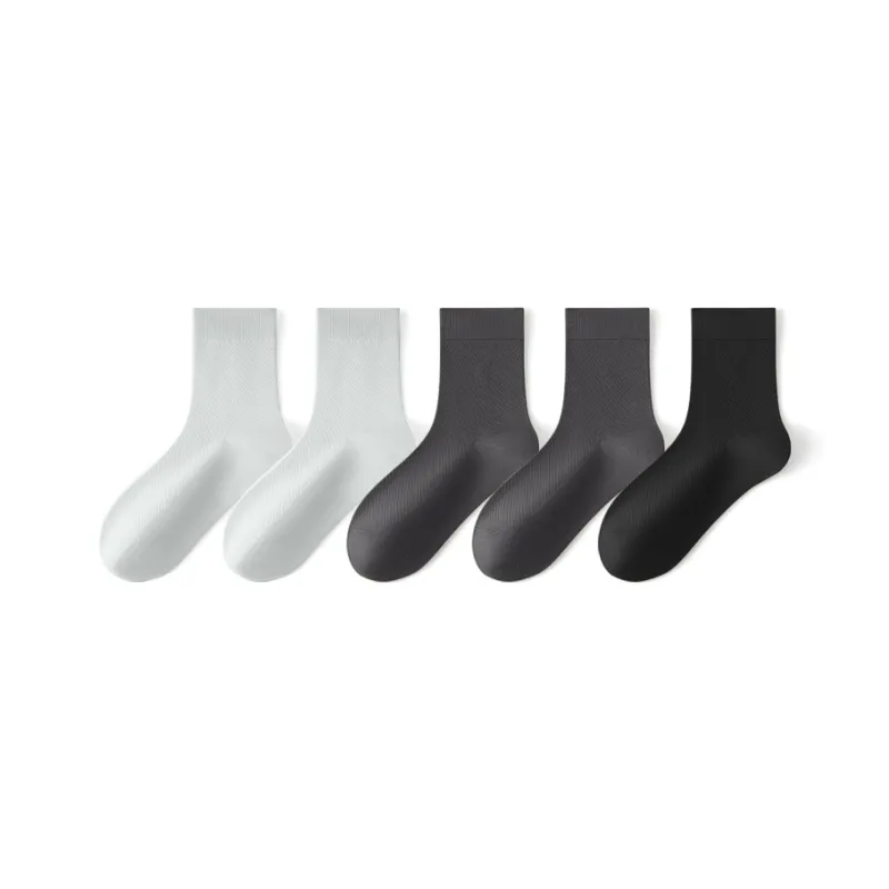 SHIWAJI Mid Calf Socks Men's 5 Pack-5