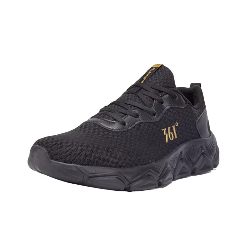 361° Non slip Lightweight Low Top Running Shoes Men's Black-1