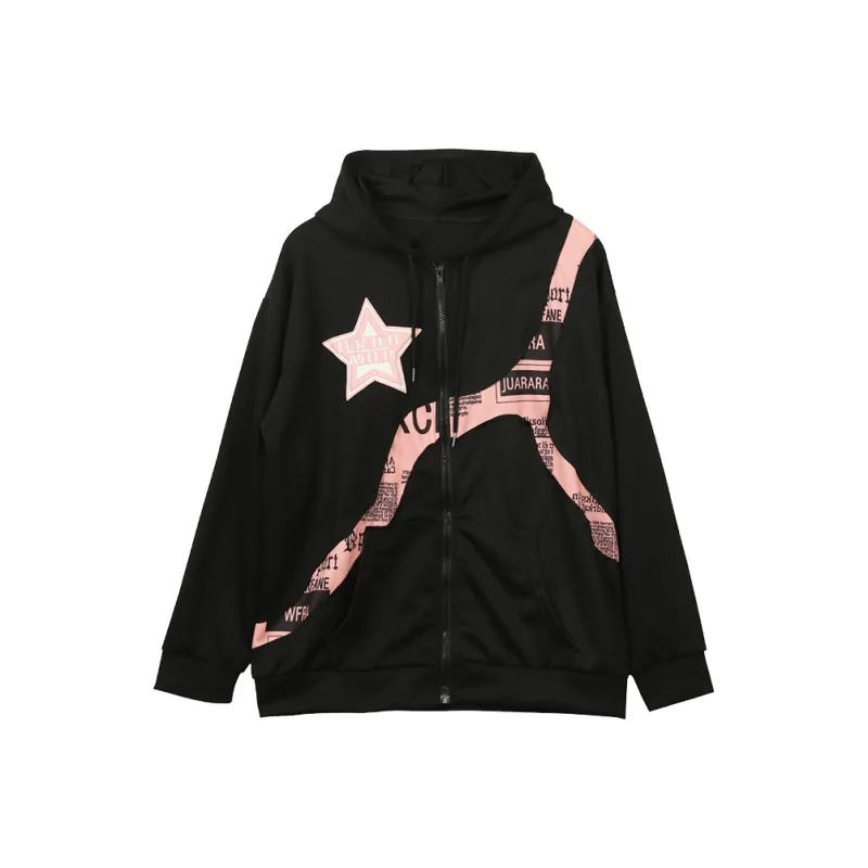 EOEI Sweet Sister Effortless Style Heavyweight Jacket Clothing Hooded Top Autumn Coat Women's-0