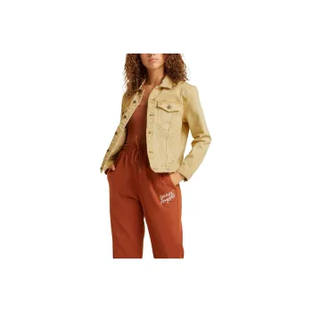 GUESS Originals Dyed Denim Jacket Jackets Coats Women's Yellow