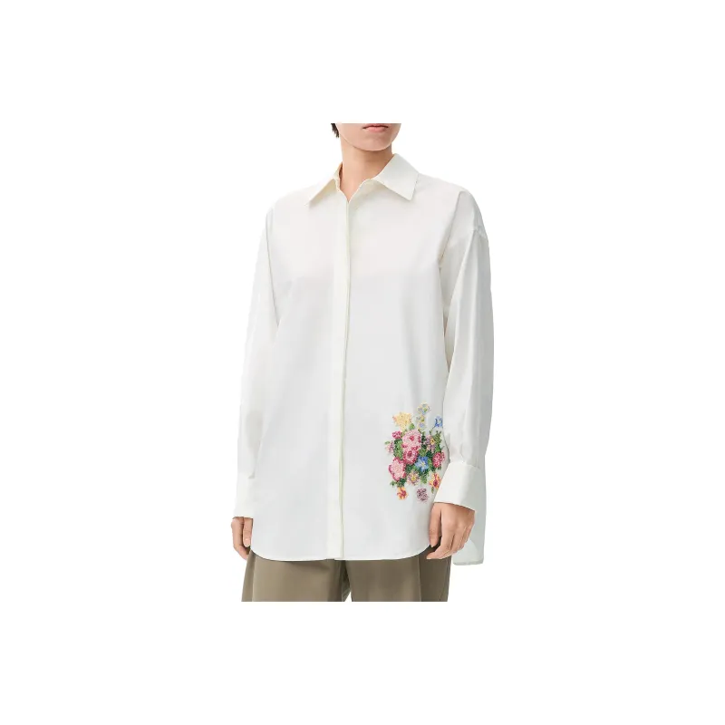 LOEWE Poplin Draped Shirt-0