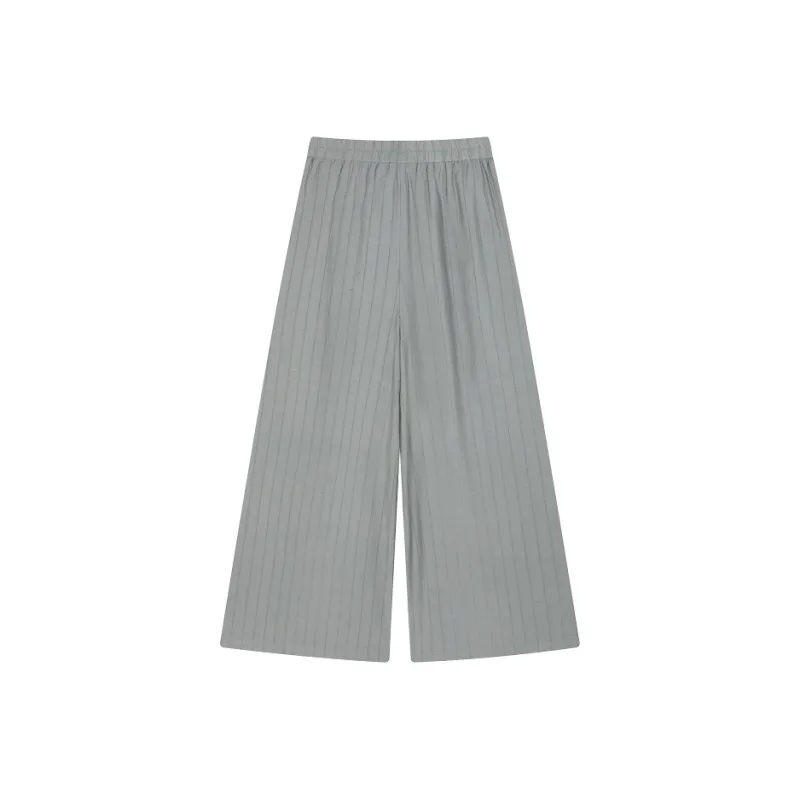 IHIMI Casual Pants Women's Linen Green-3