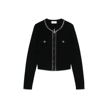 Elisabetta Franchi Herringbone Stitched Cardigan