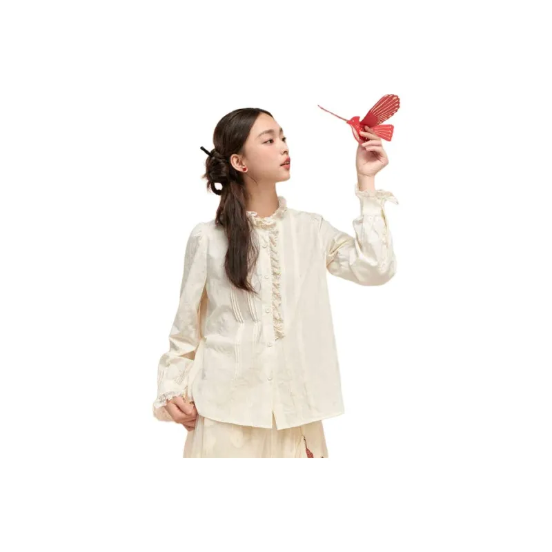 ZIHAN Shirt Women's Creamy White-0