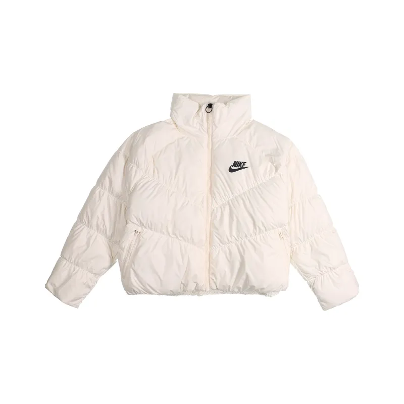 Nike Down Jacket Asia Version Winter Women's Light Ivory White-0