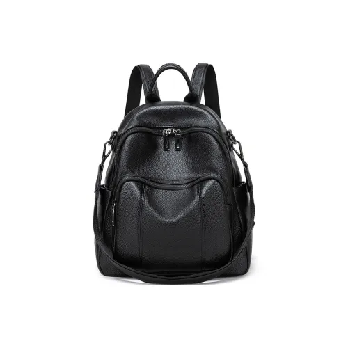 VANDEE Leather Backpack Women's Black