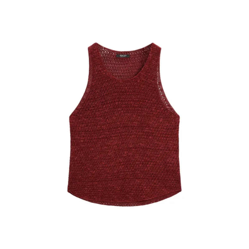 Massimo Dutti Tank Top Women's Dark Red-0