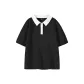 Black with White Collar