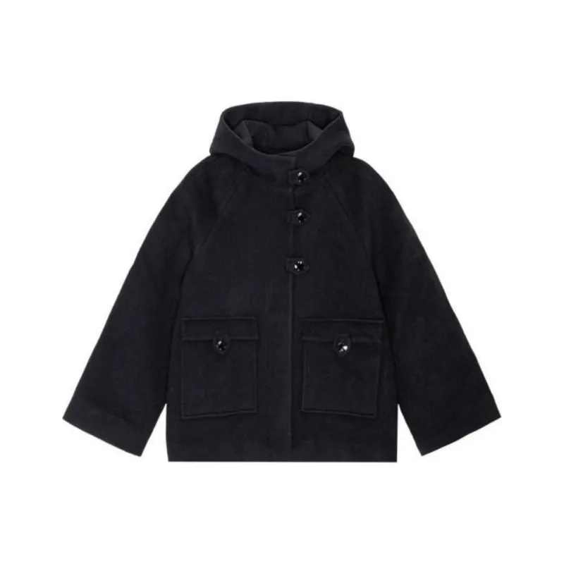 GANNI Hooded Midi Jacket-0