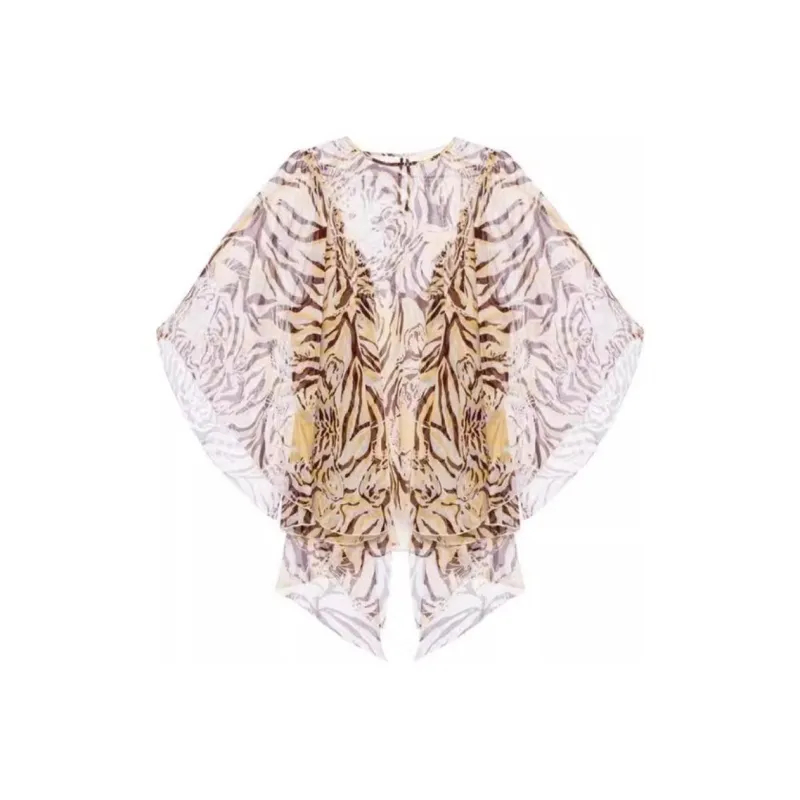 See By Chloe Tiger Motif Sheer Top-0