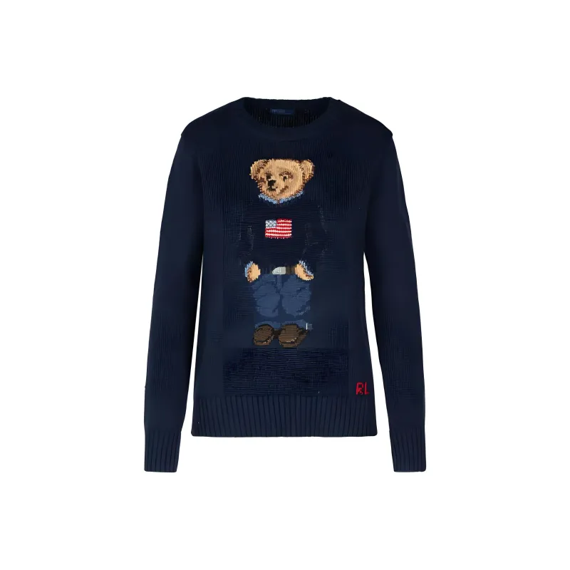 Polo Ralph Lauren Bear Intarsia Crewneck Jumper-0