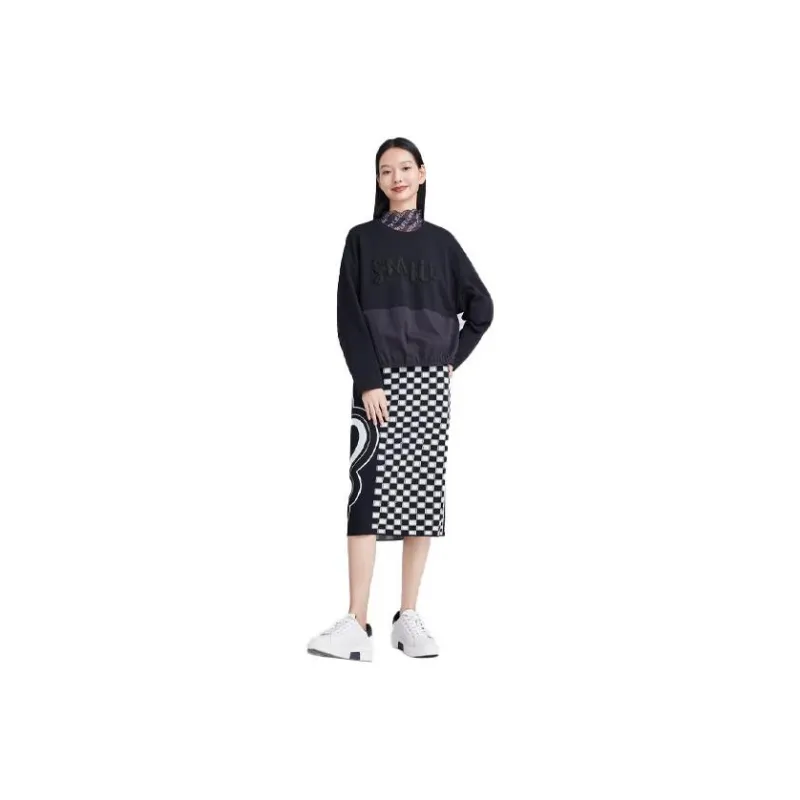 JZ. ANNAKRO Sweatshirts Women's Plain Black-0