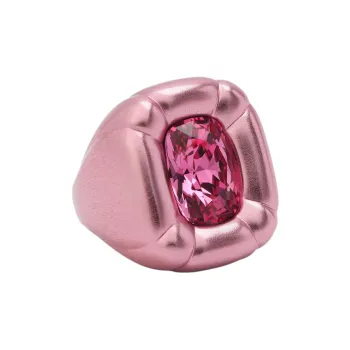 Swarovski Crystal, Aluminum Rings Women's Pink