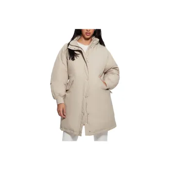 GUESS Rolanda Hooded Puffer Jacket Jackets Coats Women's White