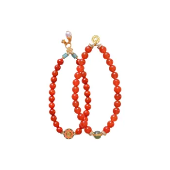 Amy's Garden Southern Red Agate Bracelets Women's