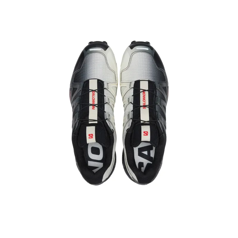 SALOMON Speedcross 3 Abrasion Resistant Coverage Impact Resistant Low Top Athletic Shoes Unisex Black Vanilla Fire Red-3