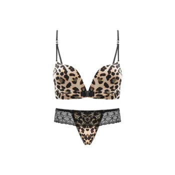 Flowers In Water Underwear Set Women's Panther Print
