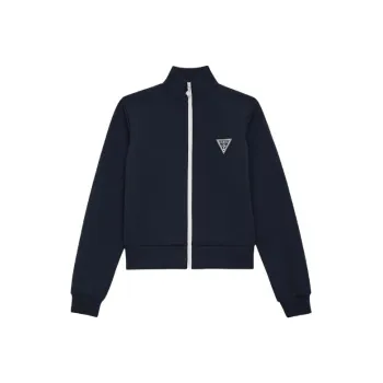 GUESS Eco Ann Full-Zip Scuba Sweatshirt Jackets Coats Women's Blue