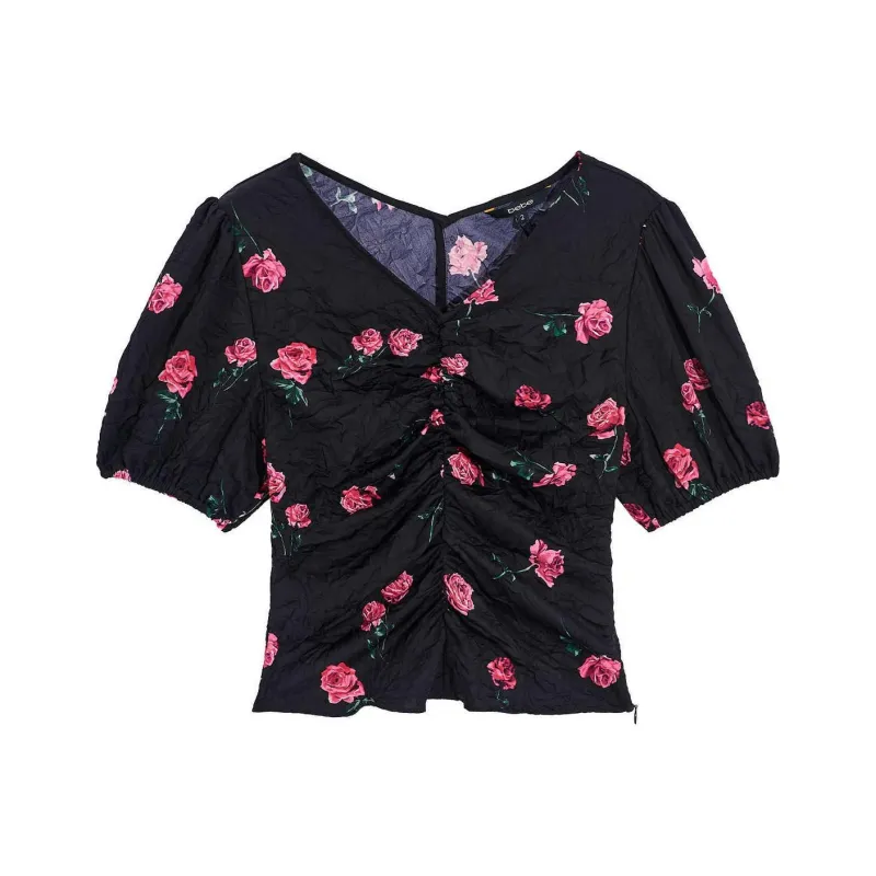 Bebe FW24 Shirt Women's Black Pinkish-0
