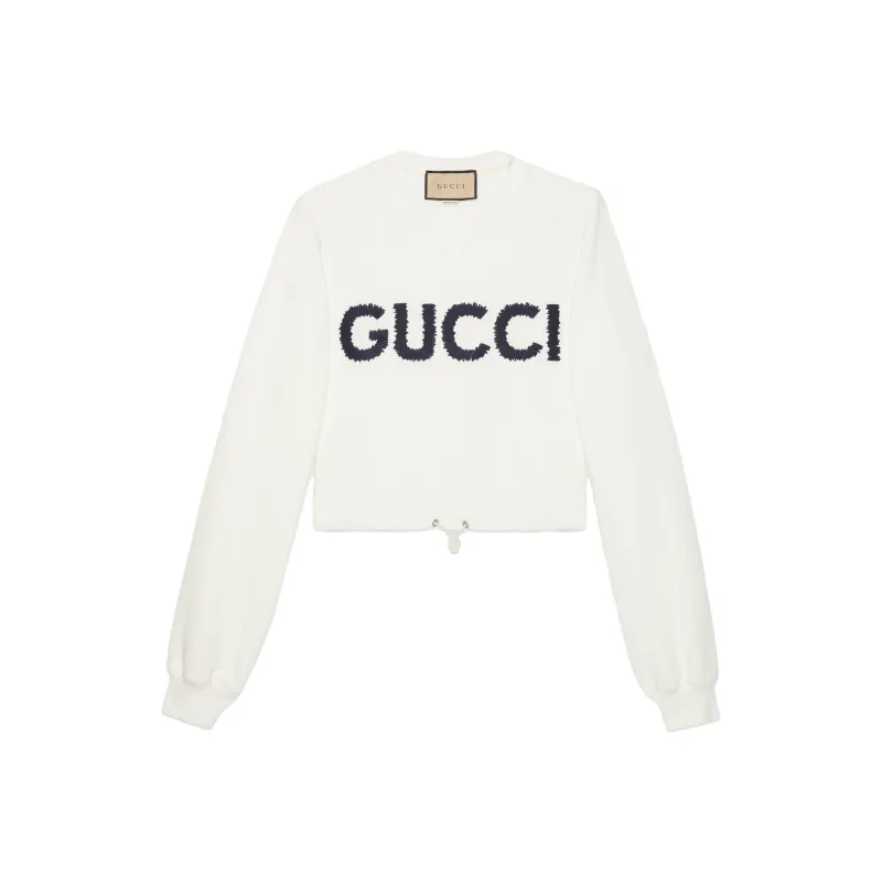 GUCCI Logo Embroidered Crewneck Sweatshirt-0