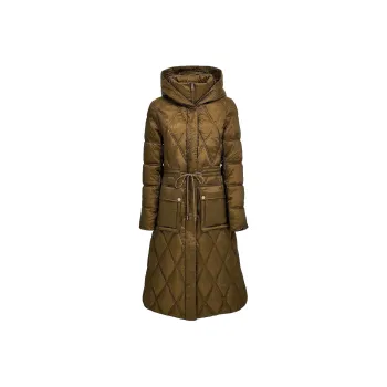 GUESS Quilted Long Puffer Jackets & Coats Women's Brown
