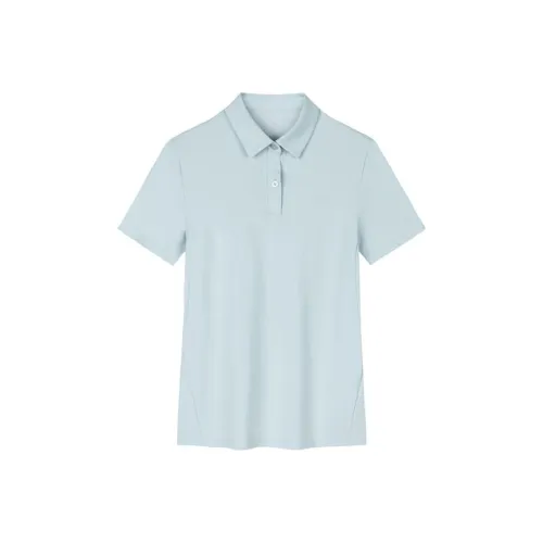 Anta Comprehensive Training Collection Sports Lifestyle Collection Polo Shirt Women's Light Glow Blue