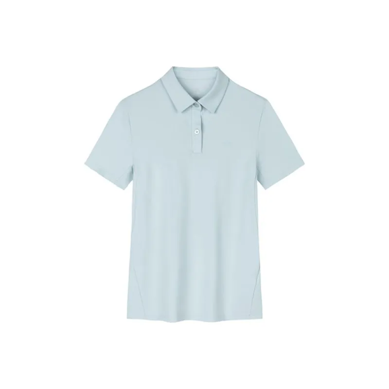 Anta Comprehensive Training Collection Sports Lifestyle Collection Polo Shirt Women's Light Glow Blue-0