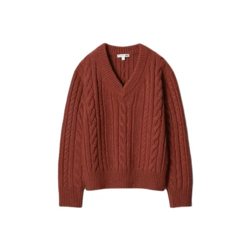 Jw Anderson X UNIQLO JWANDERSON Co brand Knitwear Women's Maroon