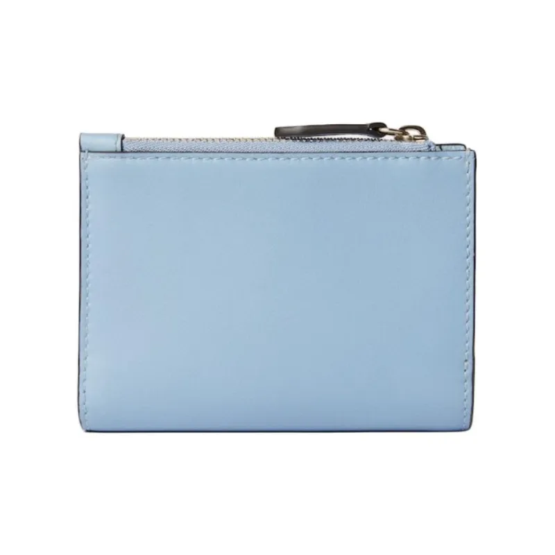 GUCCI GG Emblem Smooth Leather Wallet Medium Size Women's Light Blue-2