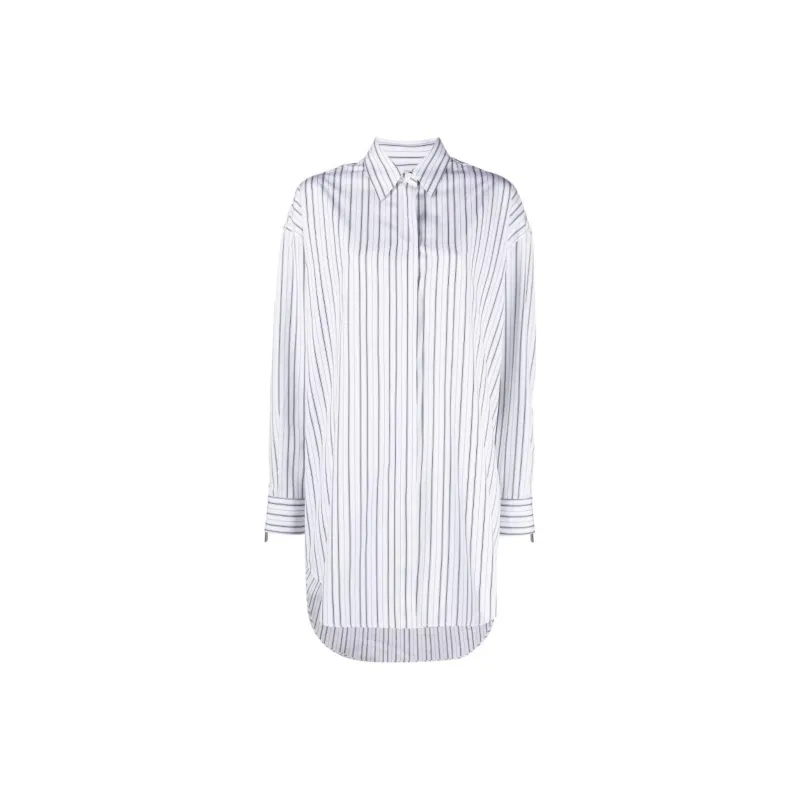 OFF-WHITE Pinstriped Long-Sleeved Poplin Shirt-0