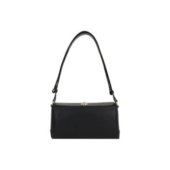 Plan C Calfskin Shoulder Bag Regular Women's Black