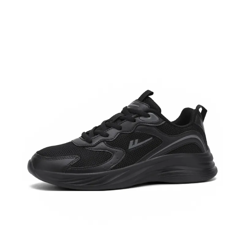 WARRIOR Running Shoes Men Low Top Black-1