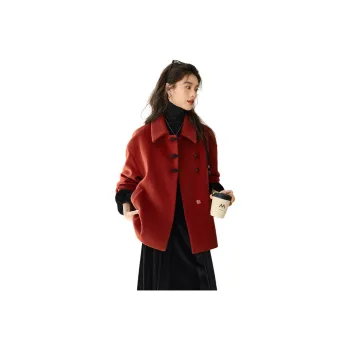 Mo Han Yi Mei Jackets Coats Women's Brick Red