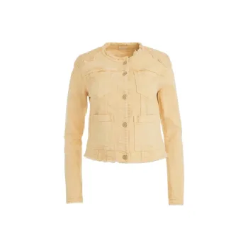 GUESS Eco Layla Denim Jacket Jackets Coats Women's Beige