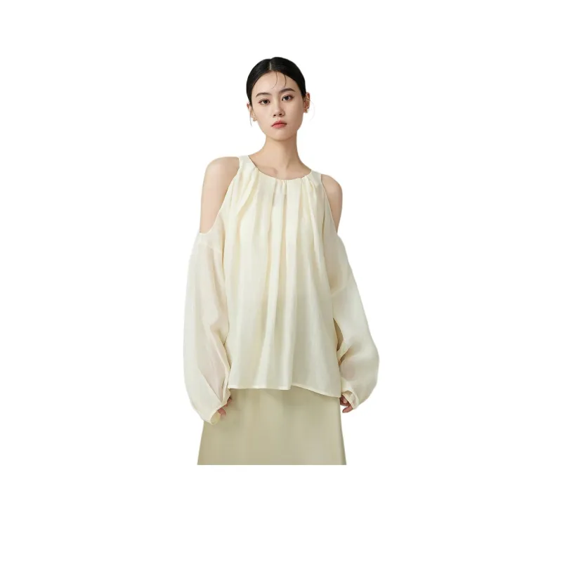 Suotian Chiffon Shirt Women's Light Yellow-0