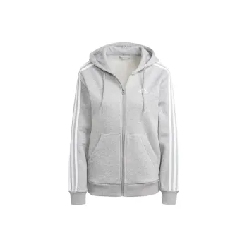 Adidas Free Shipping With AdiClub Essentials 3 Stripes Full Zip Fleece Hoodie
