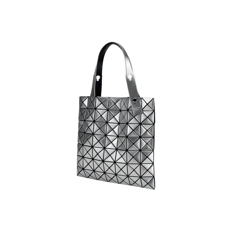 ISSEY MIYAKE PLATINUM COFFRET Polyurethane Tote Bag, Shopping Bag, Handbag Women's Silver-1