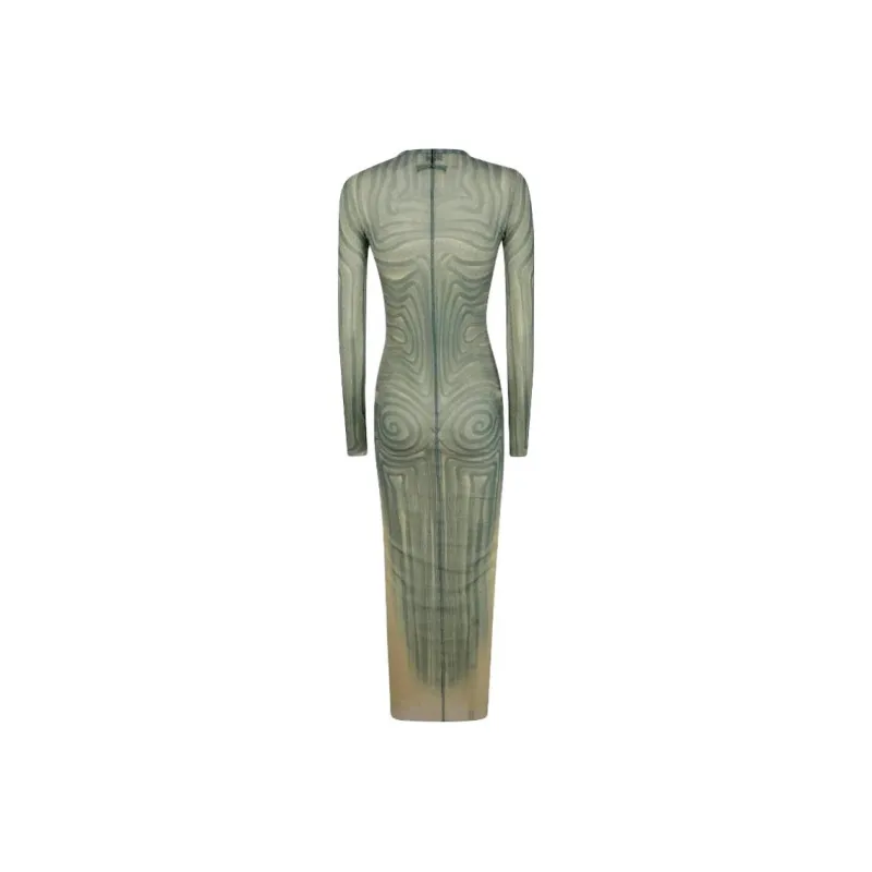 Jean Paul Gaultier Spiral print Maxi Dress-1