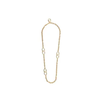 Ferragamo Gancini & Pearl Chain link Necklace