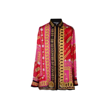 VERSACE JEANS COUTURE Colour block Chain link Print Shirt
