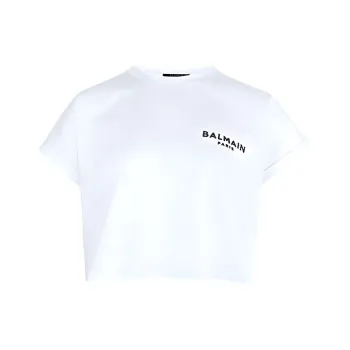 BALMAIN Crop Tops Women's White